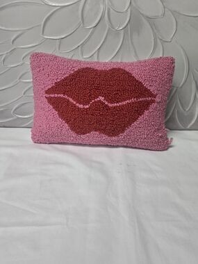 Shiraleah Tufted Red Lip Accent Pillow